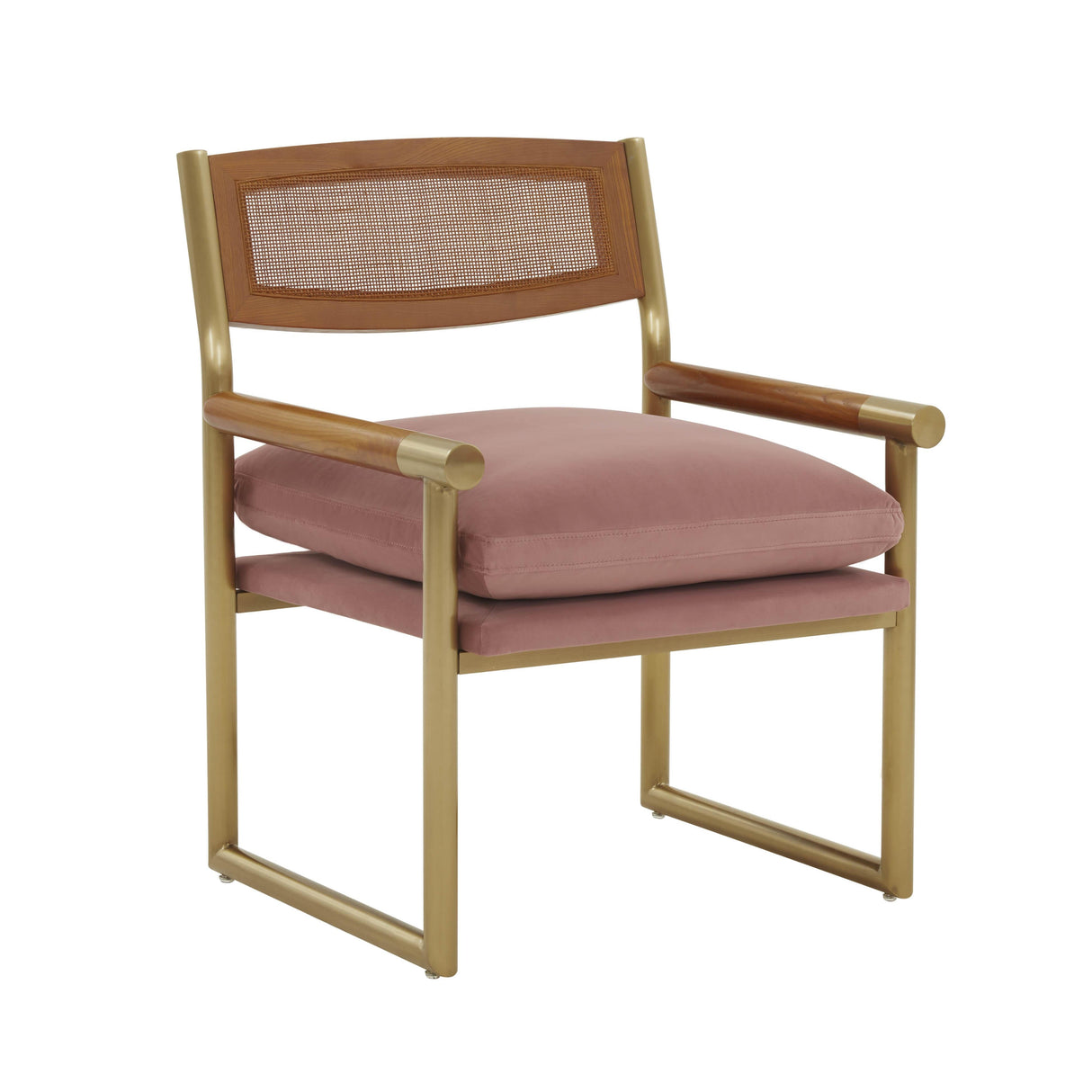 Harlow Rattan Velvet Chair by TOV Furniture at Eve Furniture