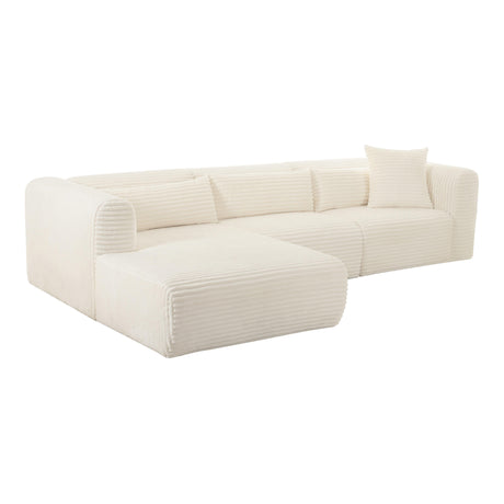Tarra Fluffy Oversized Corduroy Modular Sectional by TOV Furniture at Eve Furniture