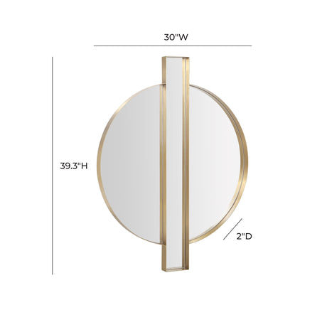 Carri Gold Round Wall Mirror by TOV Furniture at Eve Furniture