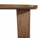 Oani Walnut and Glass Triangular Coffee Table by TOV Furniture at Eve Furniture