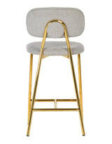 Ariana Grey Counter Stool with Gold Legs - Set of 2 by TOV Furniture at Eve Furniture