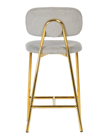 Ariana Grey Counter Stool with Gold Legs - Set of 2 by TOV Furniture at Eve Furniture