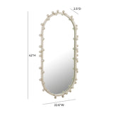 Bubbles Ivory Oval Wall Mirror by TOV Furniture at Eve Furniture