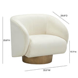 Presley Cream Velvet Swivel Accent Chair by TOV Furniture at Eve Furniture