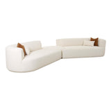 Fickle Cream Boucle 3-Piece Modular Sectional by TOV Furniture at Eve Furniture