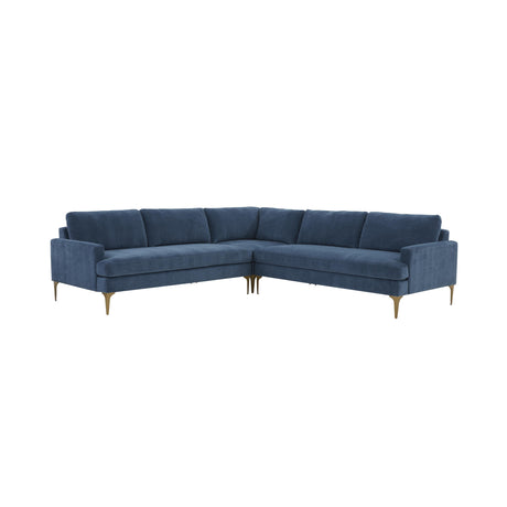 Serena Velvet L-Sectional by TOV Furniture at Eve Furniture