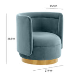 Remy Velvet Swivel Chair by TOV Furniture at Eve Furniture