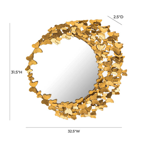 Butterfly Gold Mirror by TOV Furniture at Eve Furniture