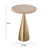 Celeste Ribbed Side Table by TOV Furniture at Eve Furniture