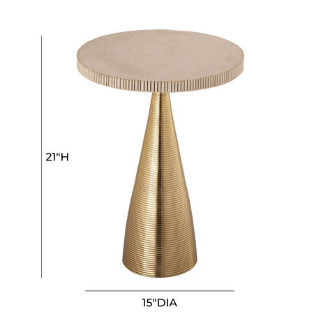 Celeste Ribbed Side Table by TOV Furniture at Eve Furniture