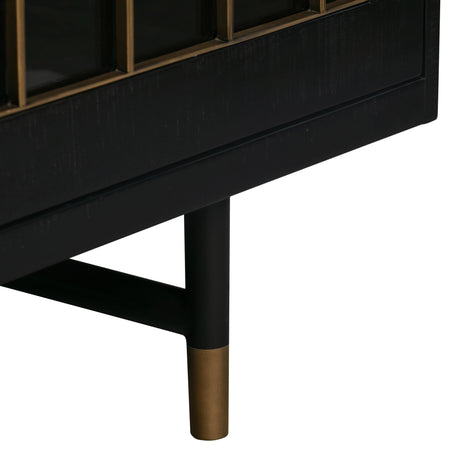 Gatsby Black Acacia Wood 66" Buffet by TOV Furniture at Eve Furniture