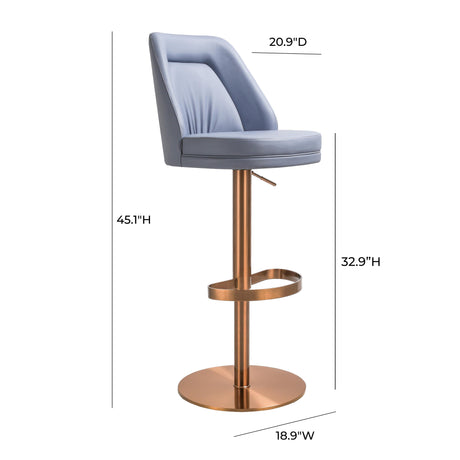 Maven Performance Vegan Leather Adjustable Swivel Stool by TOV Furniture at Eve Furniture