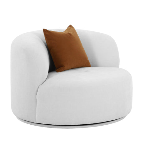 Fickle Grey Velvet Swivel Chair by TOV Furniture at Eve Furniture
