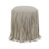 Shag Me Performance Vegan Leather Ottoman by TOV Furniture at Eve Furniture