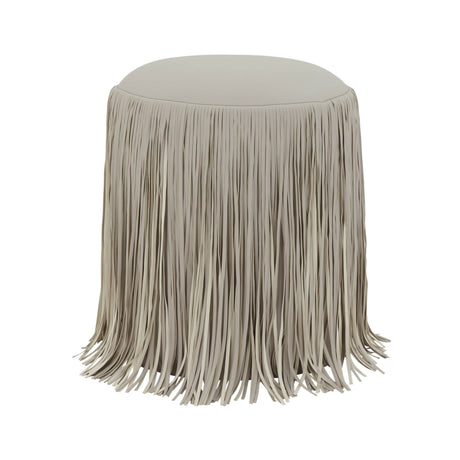 Shag Me Performance Vegan Leather Ottoman by TOV Furniture at Eve Furniture