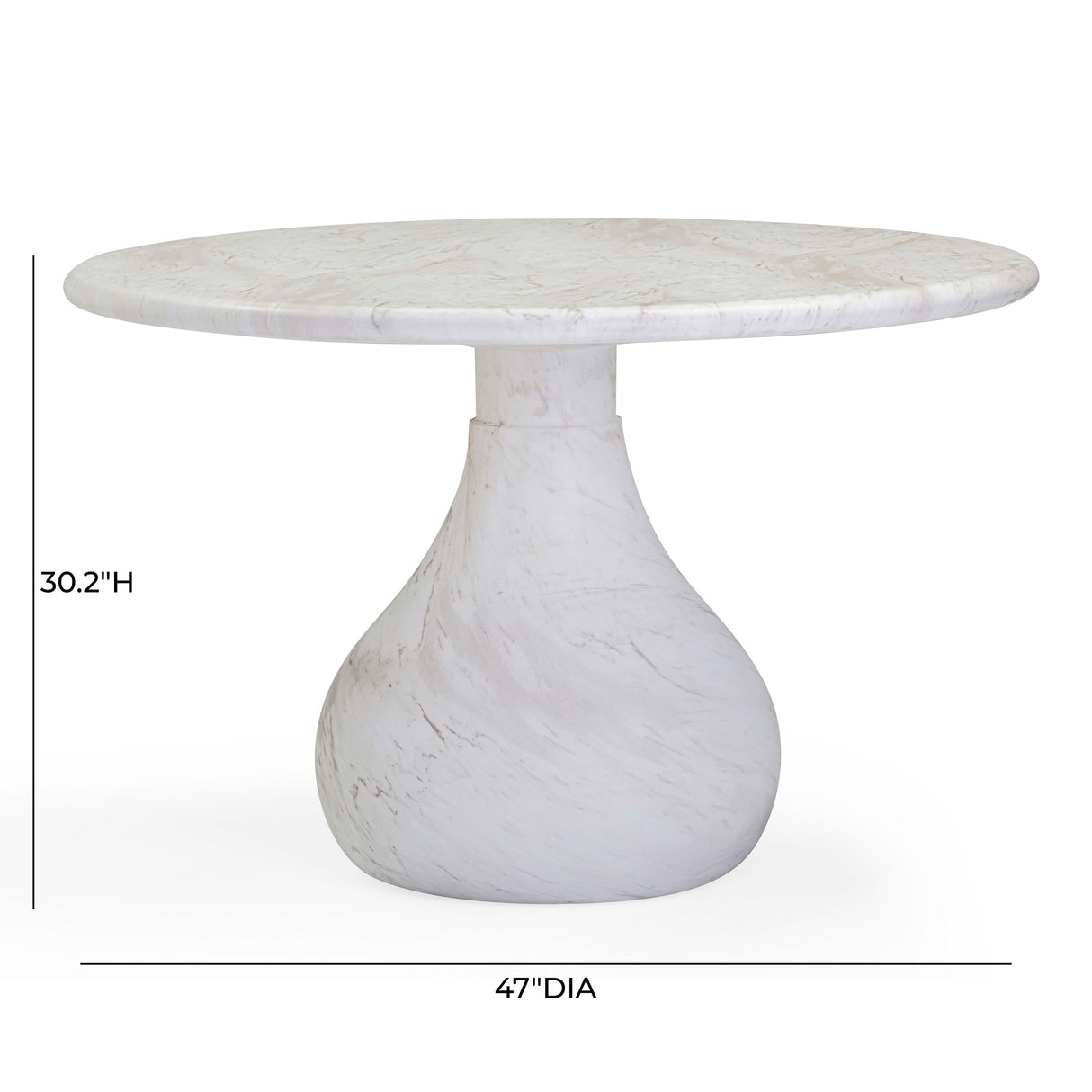 Smooch Indoor / Outdoor 47" Round Dining Table by TOV Furniture at Eve Furniture