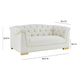 Farah Velvet Loveseat by Inspire Me! Home Decor by TOV Furniture at Eve Furniture