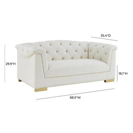 Farah Velvet Loveseat by Inspire Me! Home Decor by TOV Furniture at Eve Furniture