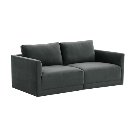 Willow Velvet Modular Loveseat by TOV Furniture at Eve Furniture