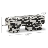 Lena Jacquard Bench by TOV Furniture at Eve Furniture