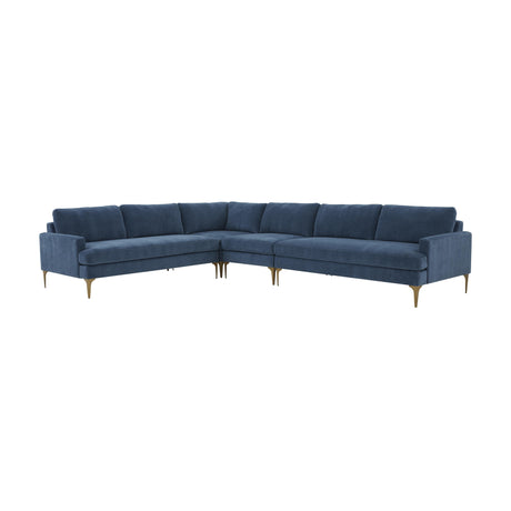 Serena Velvet Large L-Sectional by TOV Furniture at Eve Furniture