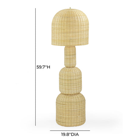 Kootu Natural Rattan Floor Lamp by TOV Furniture at Eve Furniture