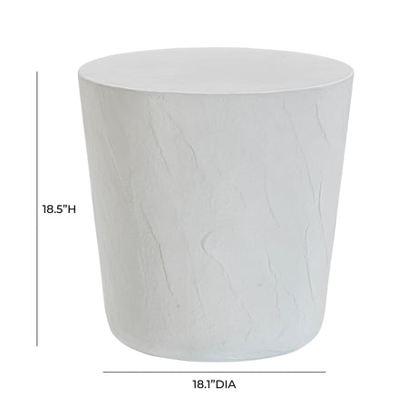 Margot Light Grey Faux Plaster Indoor / Outdoor Concrete Stool by TOV Furniture at Eve Furniture