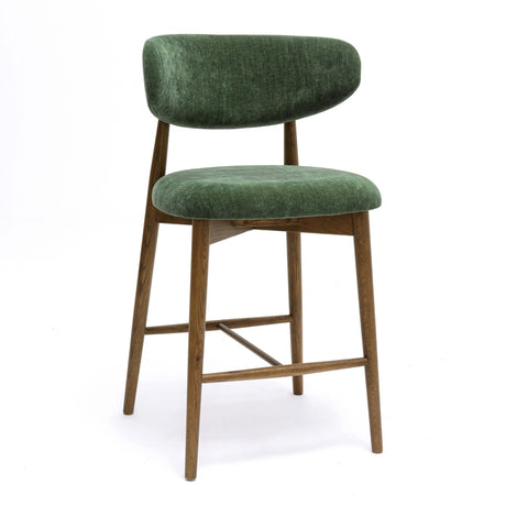Zinea Performance Textured Velvet Counter Stool by TOV Furniture at Eve Furniture