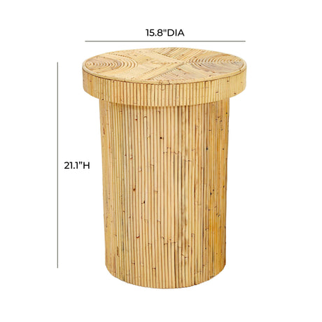 Acadia Rattan Side Table by TOV Furniture at Eve Furniture