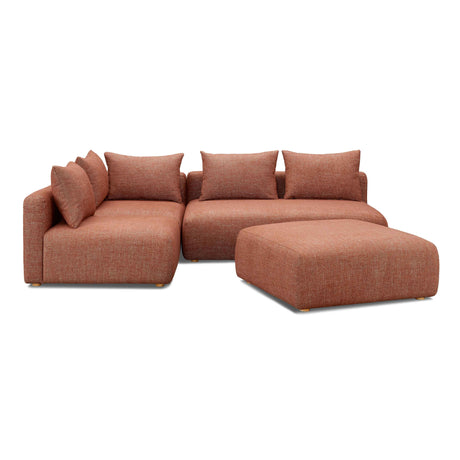 Hangover Heavy Textured Fabric 4-Piece Modular Chaise Sectional by TOV Furniture at Eve Furniture