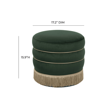 Lakka Velvet Ottoman by TOV Furniture at Eve Furniture