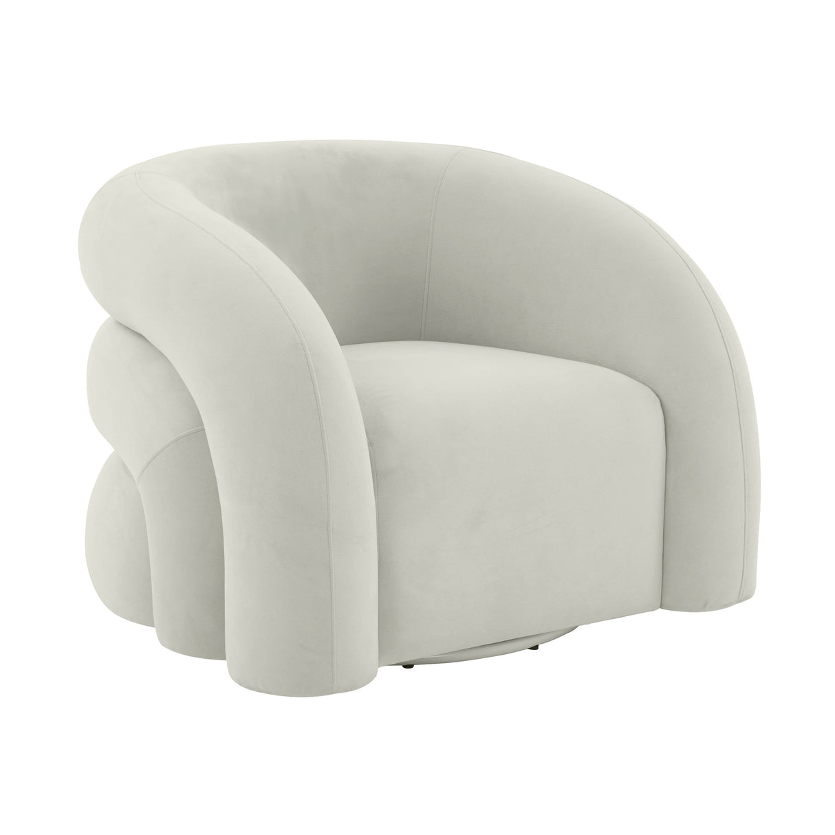 Slipper Upholstered Swivel Chair by TOV Furniture at Eve Furniture
