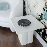 Kayla Concrete Indoor / Outdoor Side Table by TOV Furniture at Eve Furniture