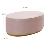 Scarlett Velvet Oval Ottoman by TOV Furniture at Eve Furniture