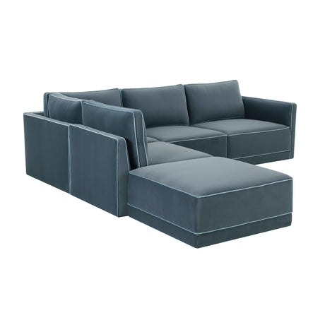 Willow Velvet Modular Left Arm Facing (LAF) Sectional by TOV Furniture at Eve Furniture