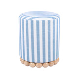 Dex Striped Linen Ottoman by TOV Furniture at Eve Furniture