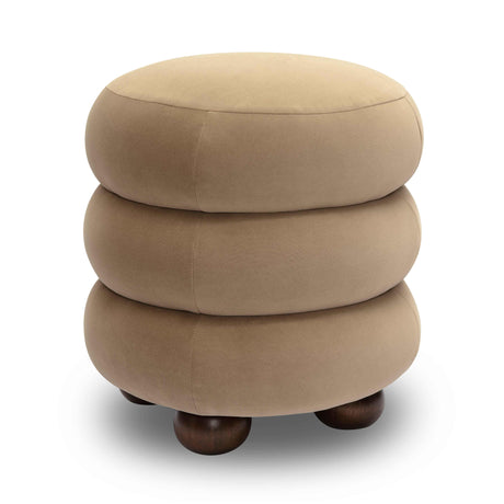 Stefanie Velvet Ottoman by TOV Furniture at Eve Furniture