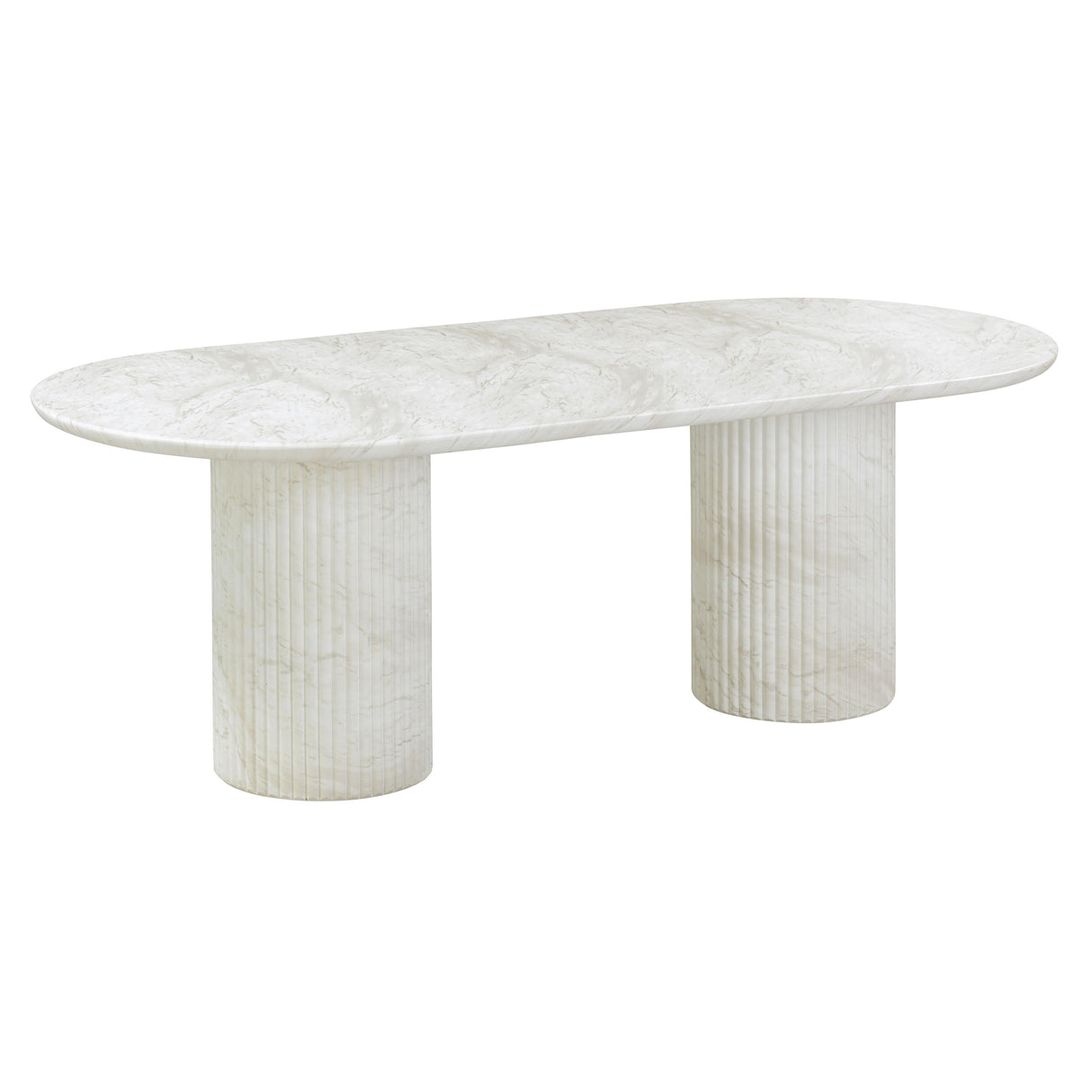 Brut Concrete Patterned Indoor/Outdoor 86" Oval Dining Table by TOV Furniture at Eve Furniture