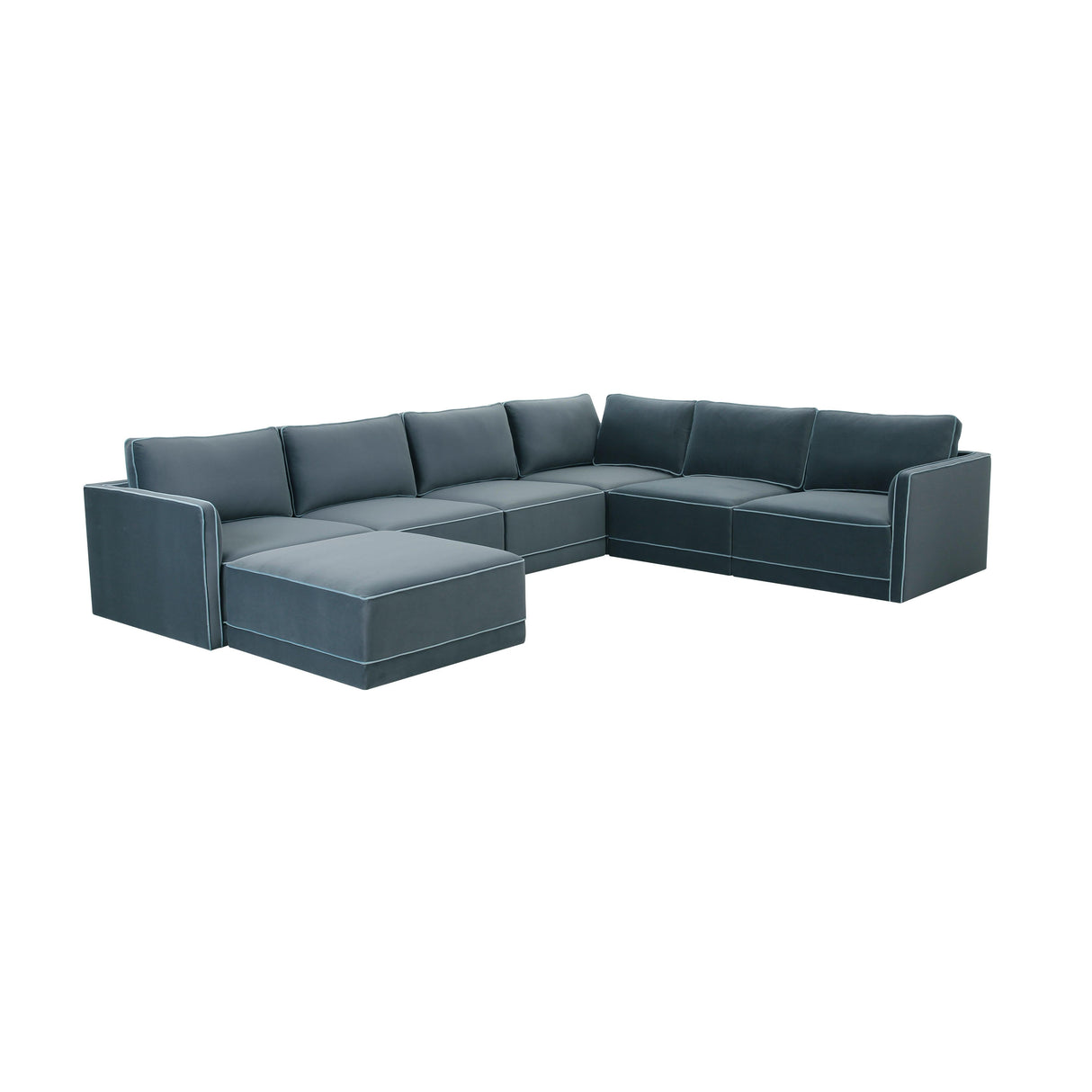 Willow Velvet Modular Large Chaise Sectional by TOV Furniture at Eve Furniture
