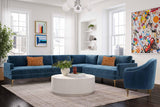Serena Velvet Large L-Sectional by TOV Furniture at Eve Furniture