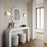 Nero Cream Boucle Ottoman by TOV Furniture at Eve Furniture