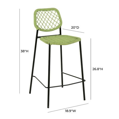 Lucy Dyed Cord Outdoor Counter Stool by TOV Furniture at Eve Furniture