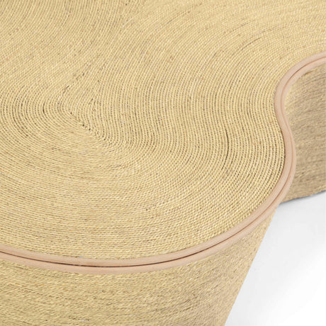 Slab Natural Seagrass Coffee Table by TOV Furniture at Eve Furniture
