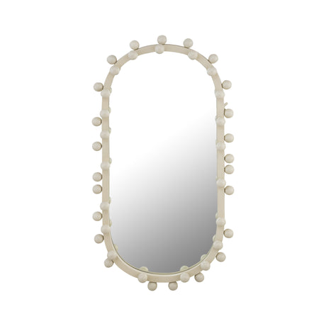 Bubbles Ivory Oval Wall Mirror by TOV Furniture at Eve Furniture