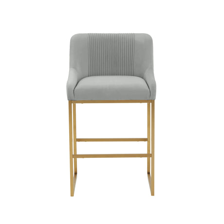 Lisa Pleated Velvet Counter Stool by Inspire Me! Home Decor by TOV Furniture at Eve Furniture