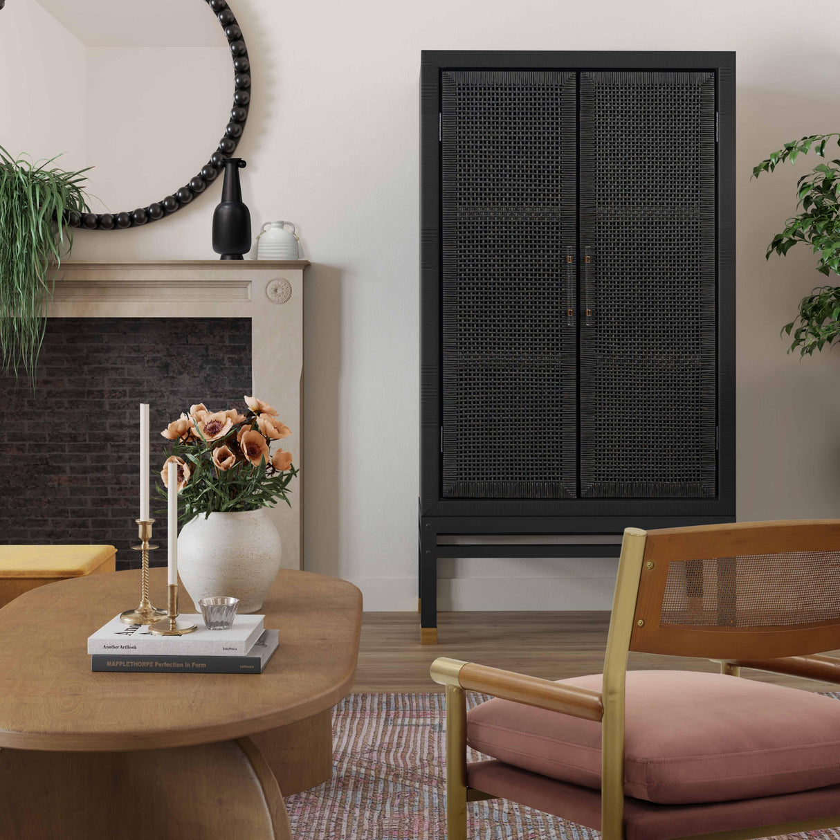 Amara Woven Rattan Cabinet by TOV Furniture at Eve Furniture