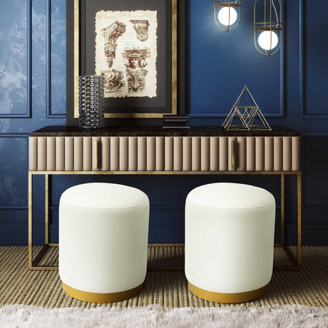 Opal Velvet Ottoman by TOV Furniture at Eve Furniture