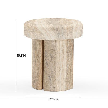 Sheila Textured Concrete Indoor / Outdoor Side Table by TOV Furniture at Eve Furniture