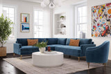 Serena Velvet L-Sectional by TOV Furniture at Eve Furniture