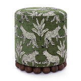 Dex Leopard Jacquard Ottoman by TOV Furniture at Eve Furniture